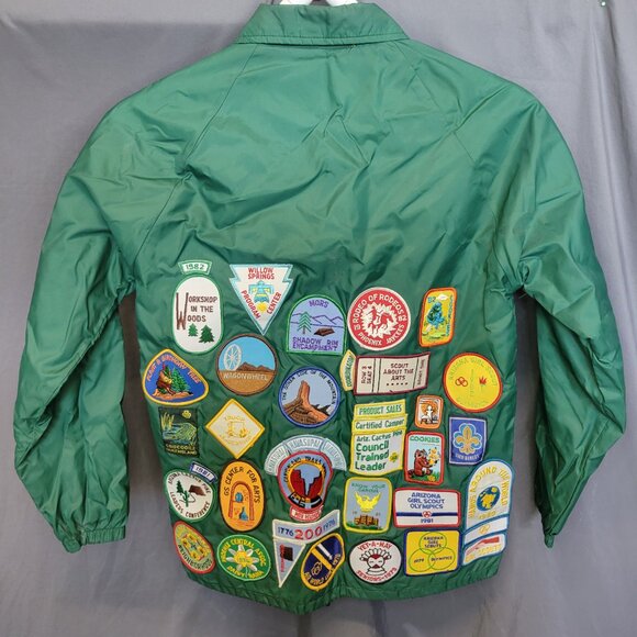 Velva Sheen Vintage Girl Scout Green Jacket Size S - Picture 6 of 8